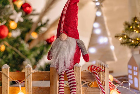 Weihnachtszwerg mit Bart ROT 50cm