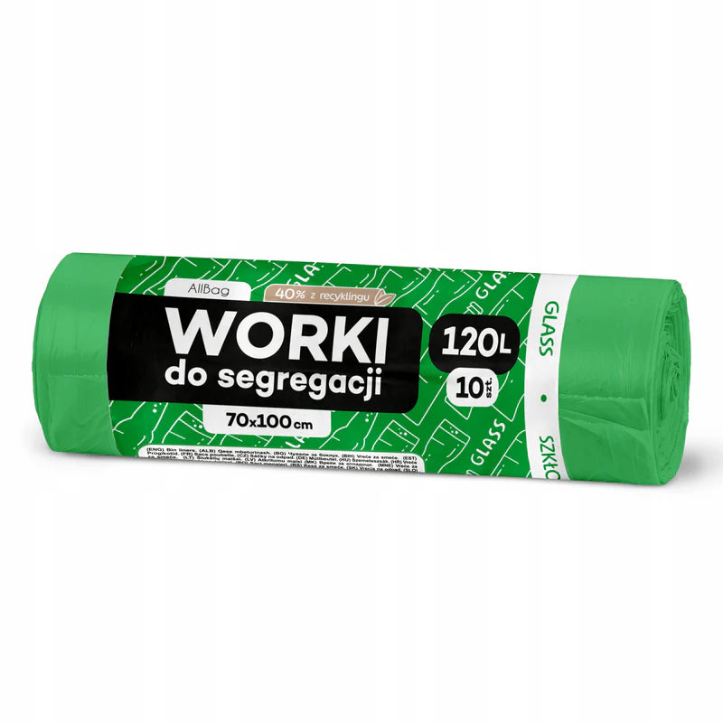 Grüne Recycelte Müllsäcke 120L