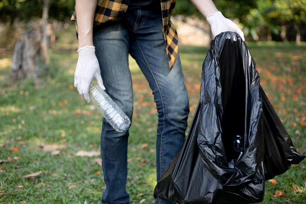Schwarze Recycelte Müllsäcke 240L