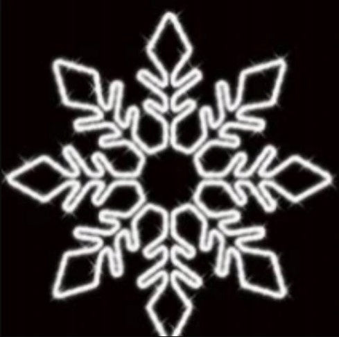 LED Schneeflocke 80cm Leuchtornament Stadtdeko