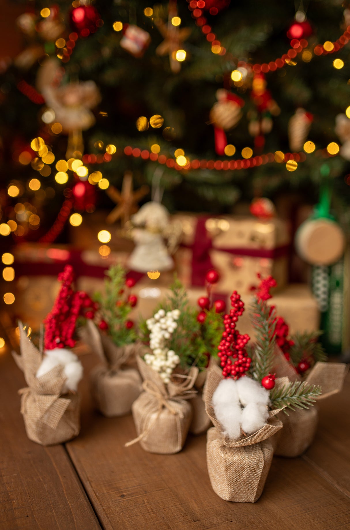 Set mit 6 Weihnachtsdekorationen