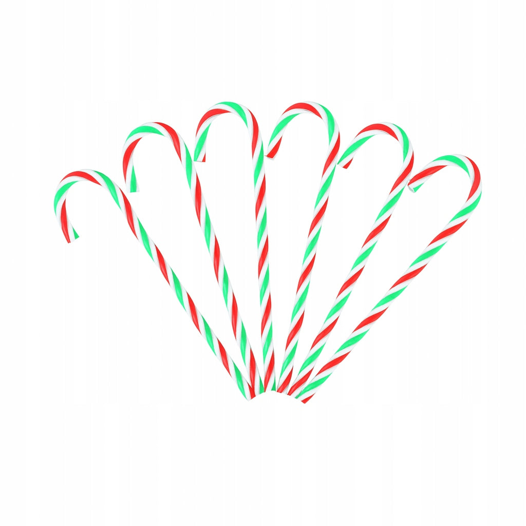 Rote und grüne Weihnachtsstöcke, 6er-Set.