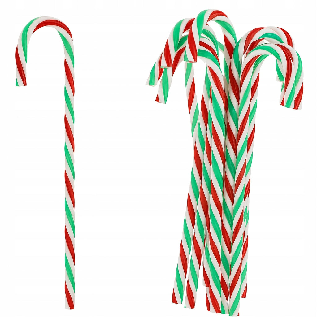 Rote und grüne Weihnachtsstöcke, 6er-Set.