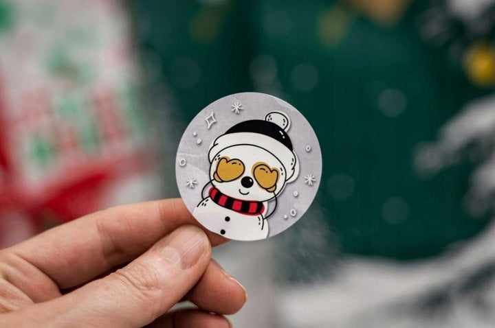 Weihnachts-Aufkleberbogen mit selbstklebenden Aufklebern