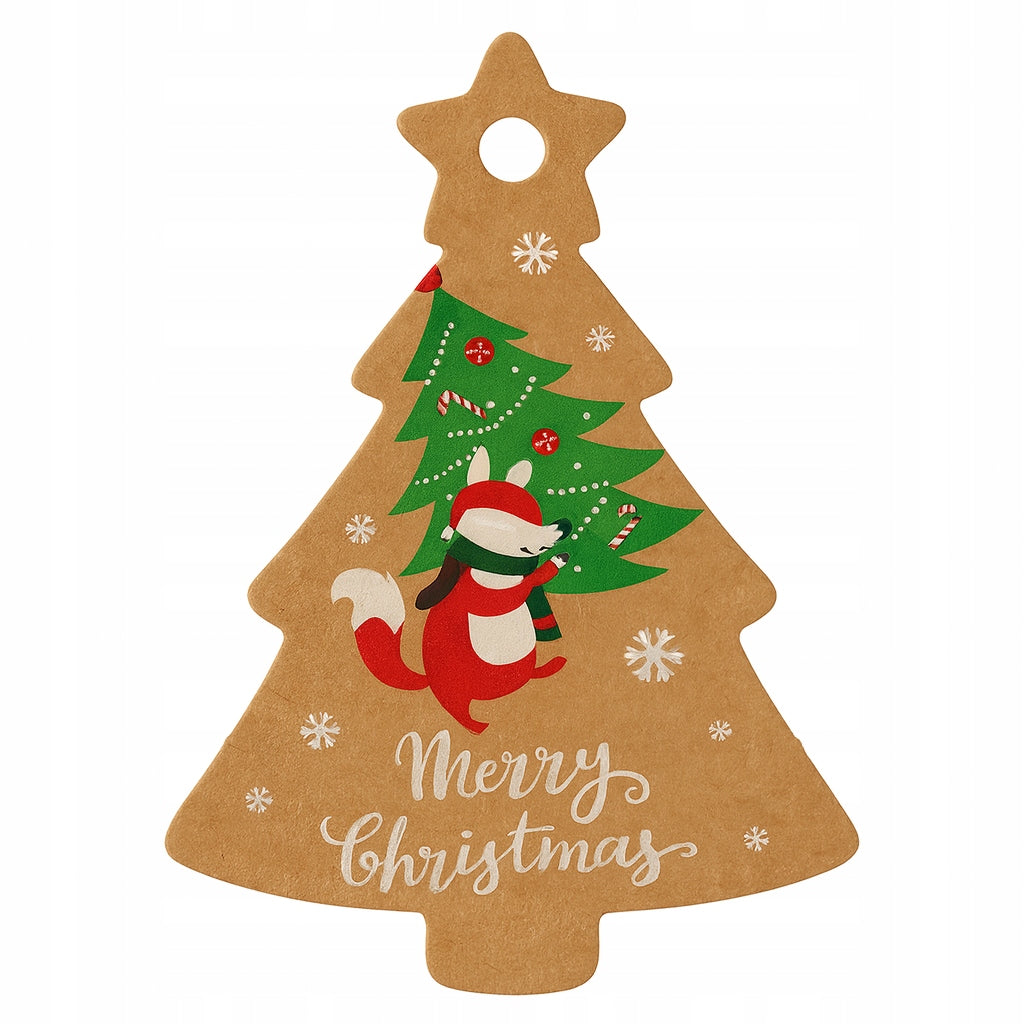 Braune Geschenkanhänger, 50 Stück