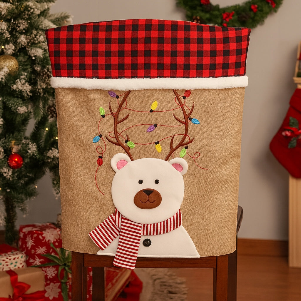 Teddybär-Stuhlbezug Weiß