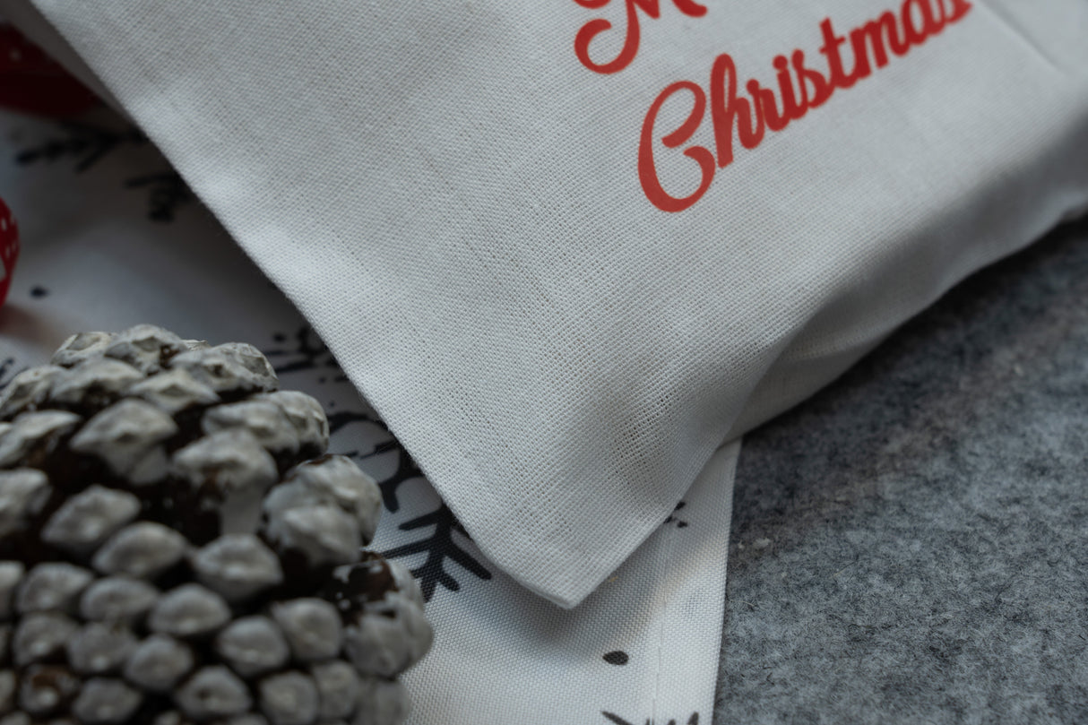 Weihnachts-Baumwollbeutel 150x200mm Weihnachtsmann Frohe Weihnachten