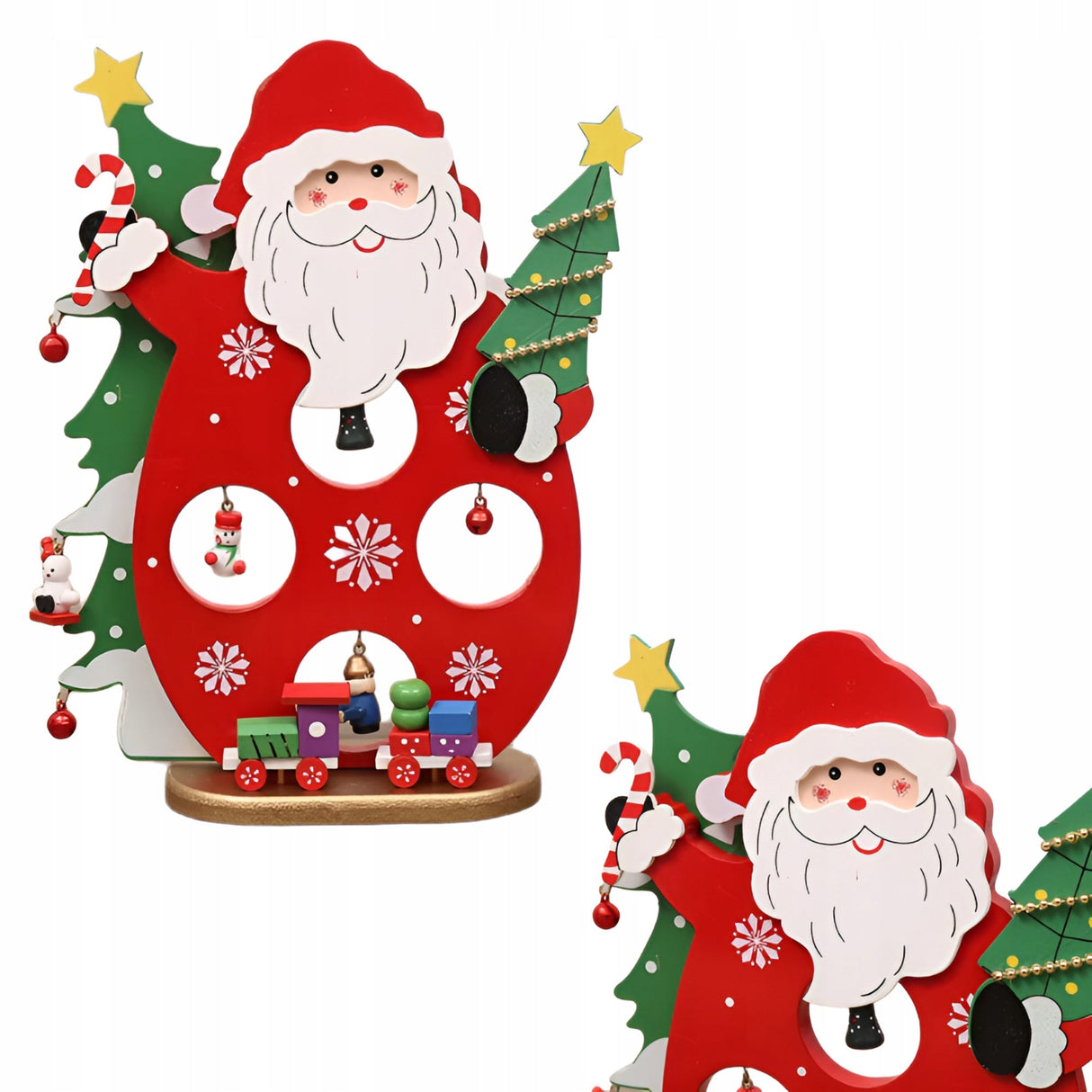 Weihnachtsmannfigur aus Holz