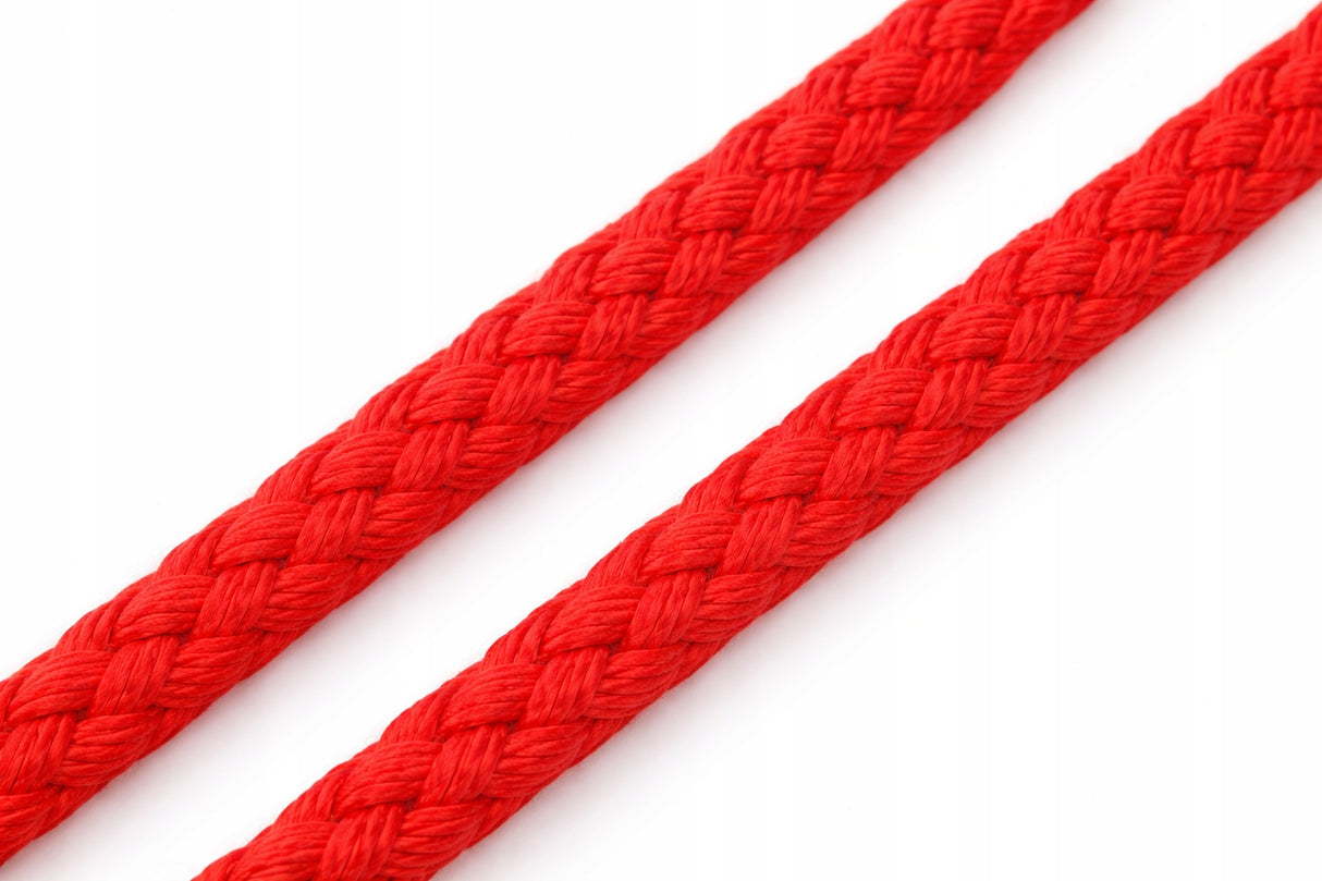 Geflochtene Baumwollkordel 5 mm – Makramee-Schnur 1 m Rot