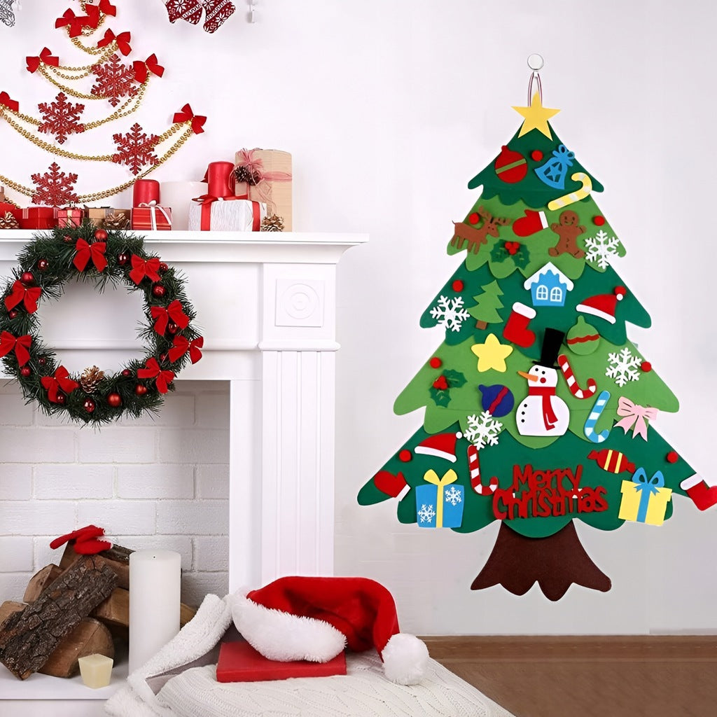 Dekorativer Weihnachtsbaum aus Filz