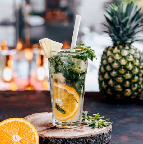 Dicke Papierstrohhalme Weiß 20 cm – 200 Stück