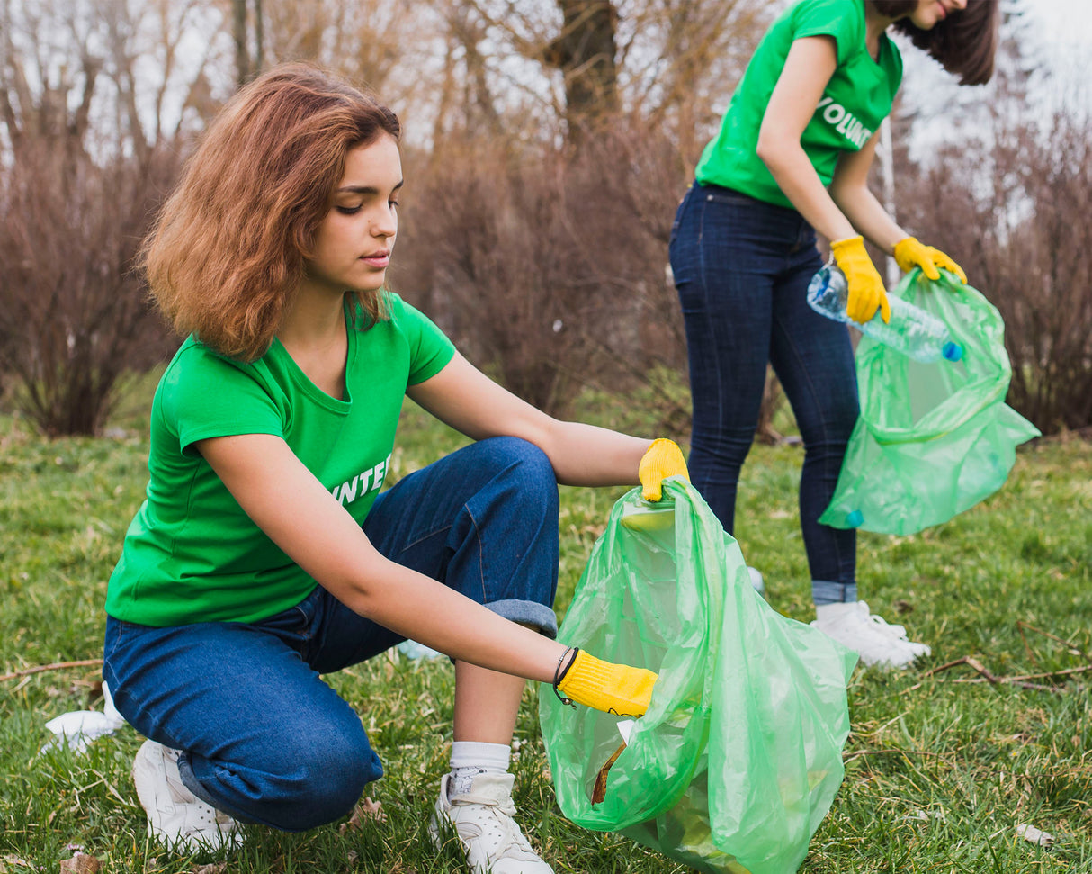 Grüne Recycelte Müllbeutel 35L