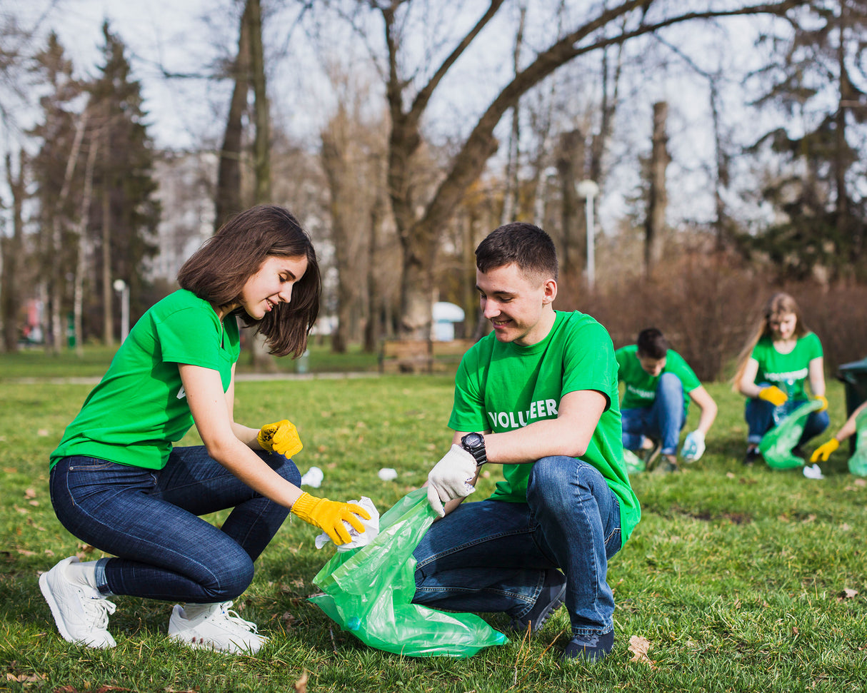 Grüne Recycelte Müllbeutel 35L