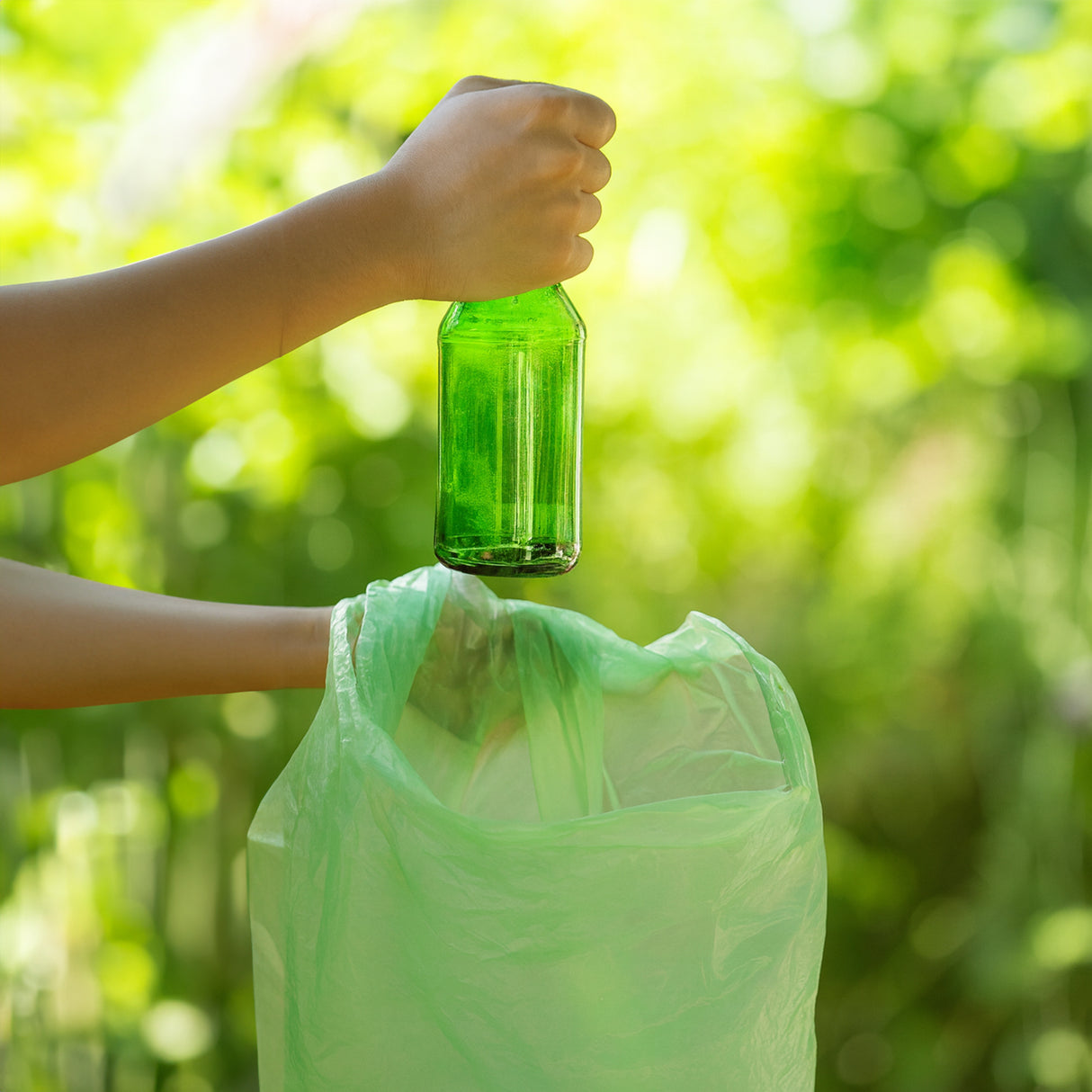 Grüne Recycelte Müllsäcke 120L