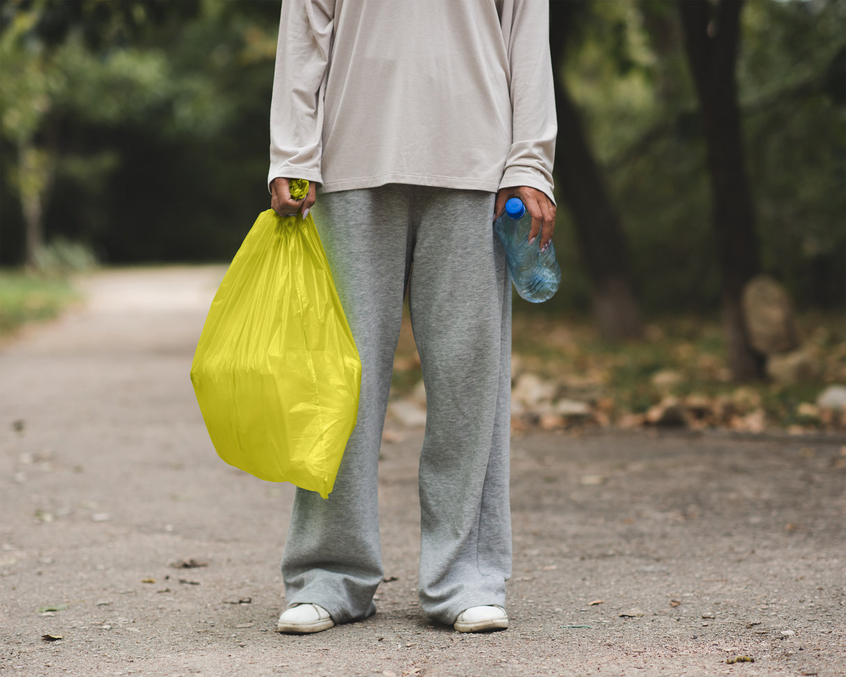 Gelbe Recycelte Müllbeutel 60L