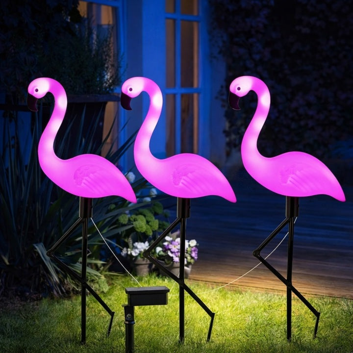 Solar-Gartenleuchten LED FLAMINGO