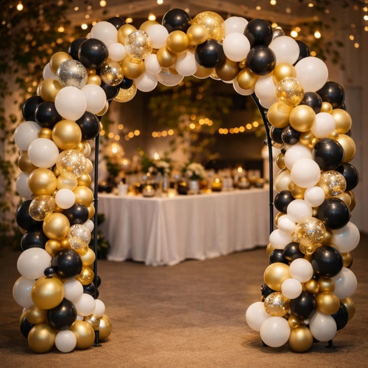 Ballongestell aus Metall, Schwarz