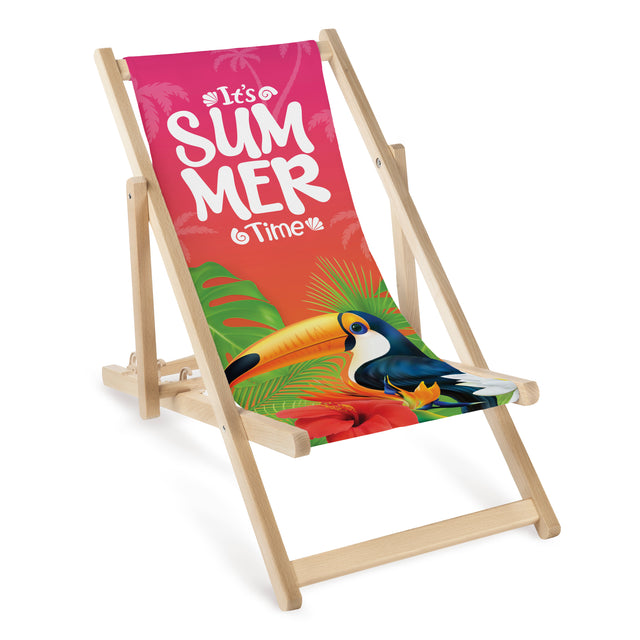 Kinderliegestuhl aus Holz It's summer time