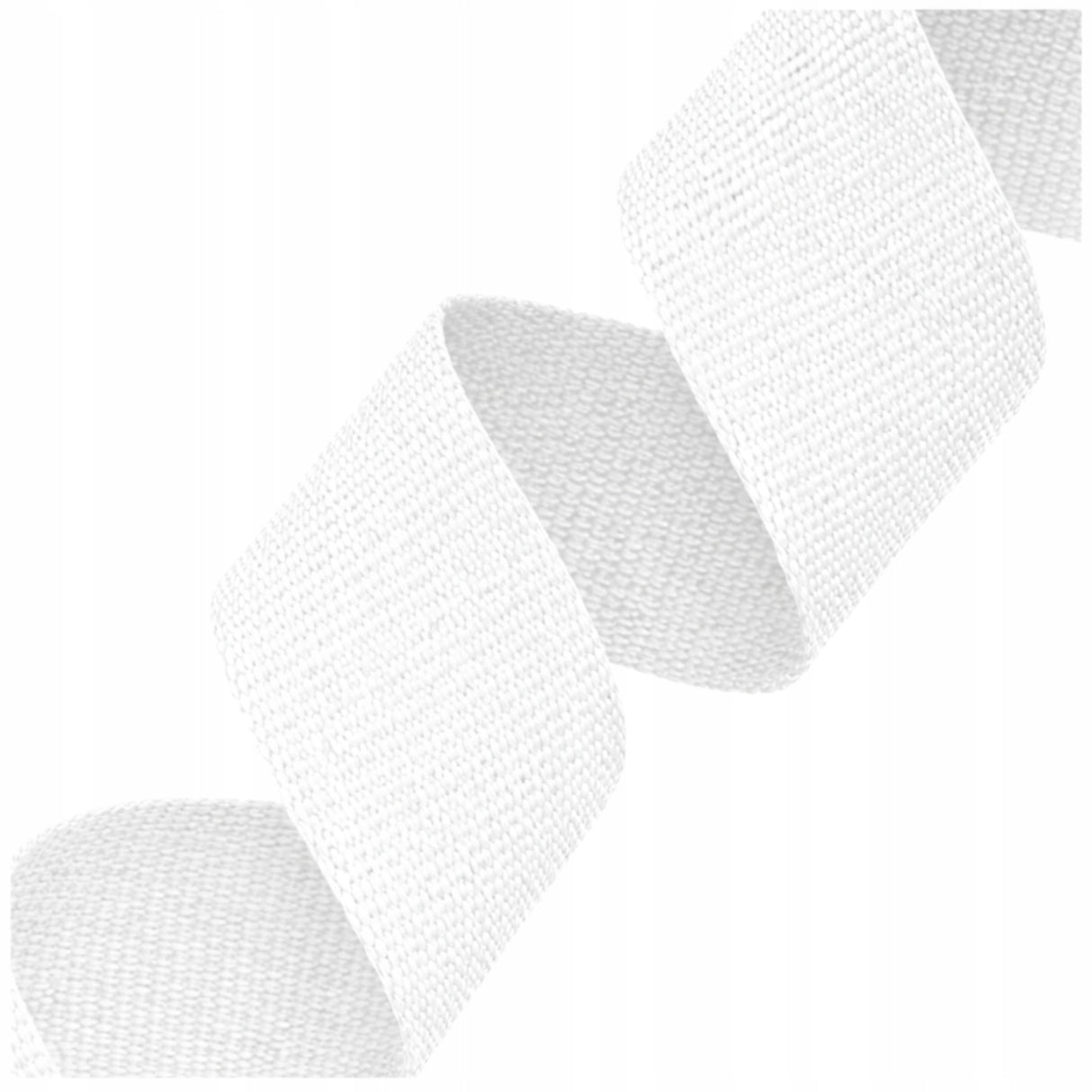 Robustes Polyester-Gurtband 25 mm Starkes Dekoband & Trageband 1 m Weiß