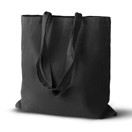 Baumwolltasche Schwarz 380x420 mm Griff: 70 cm