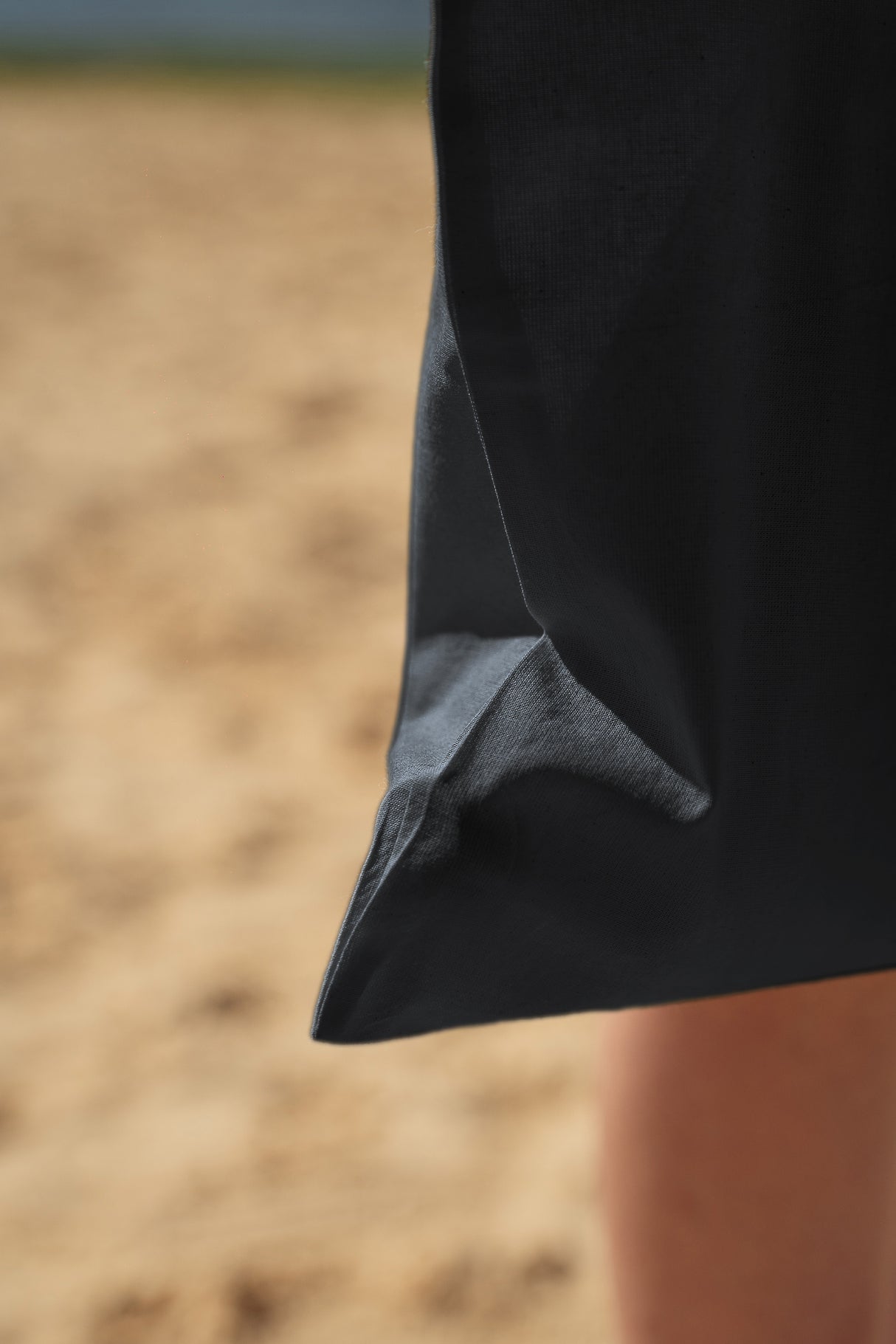 Baumwolltasche SCHWARZ 38x42 cm mit 70 cm Tragegriff