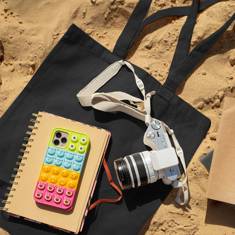 Baumwolltasche Schwarz 380x80x420 mm 145 g Griff: 70 cm