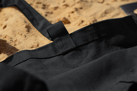 Baumwolltasche Schwarz 380x80x80x420 mm Griff: 70 cm