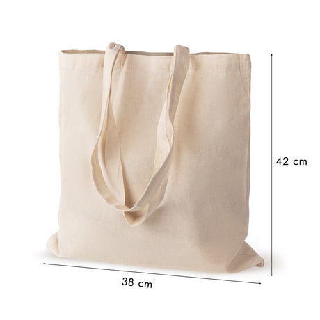 Baumwolltasche Ecru 380x420 mm 140 g Griff: 70 cm