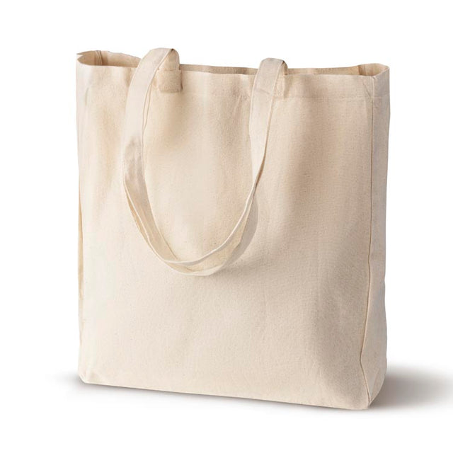 Baumwolltasche 38x8x8x42 cm Ecru SANDIEGO mit langem Henkel