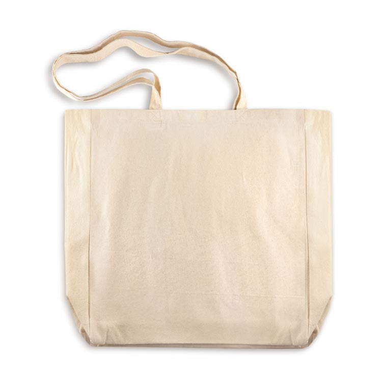Baumwolltasche 38x8x8x42 cm Ecru SANDIEGO mit langem Henkel