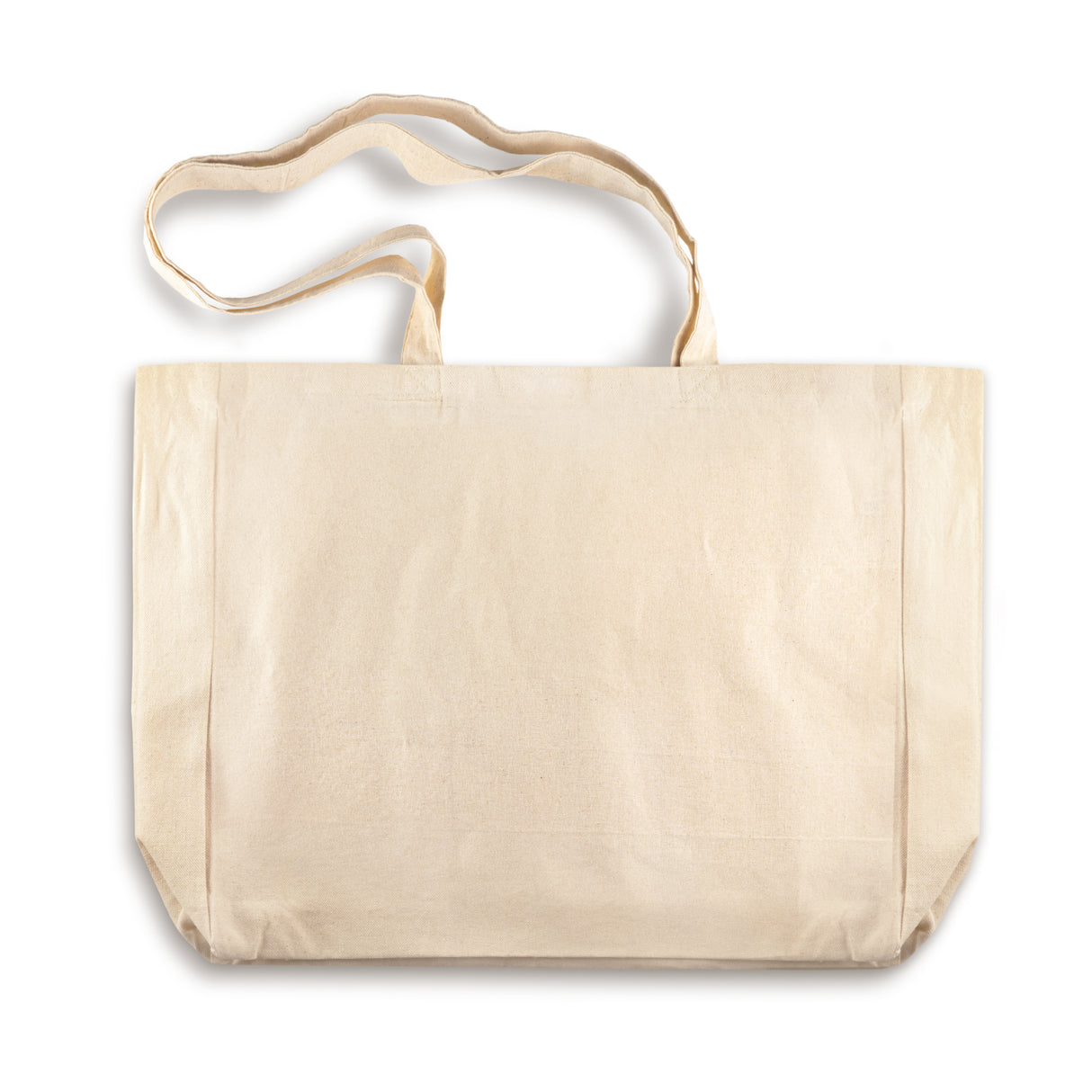 Baumwolltasche Einkaufstasche Ecru 450x120x350 mm 280 g Griff: 70 cm