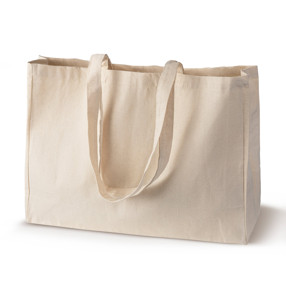 Baumwolltasche Ecru 450+120x120x350 mm Griff: 70 cm