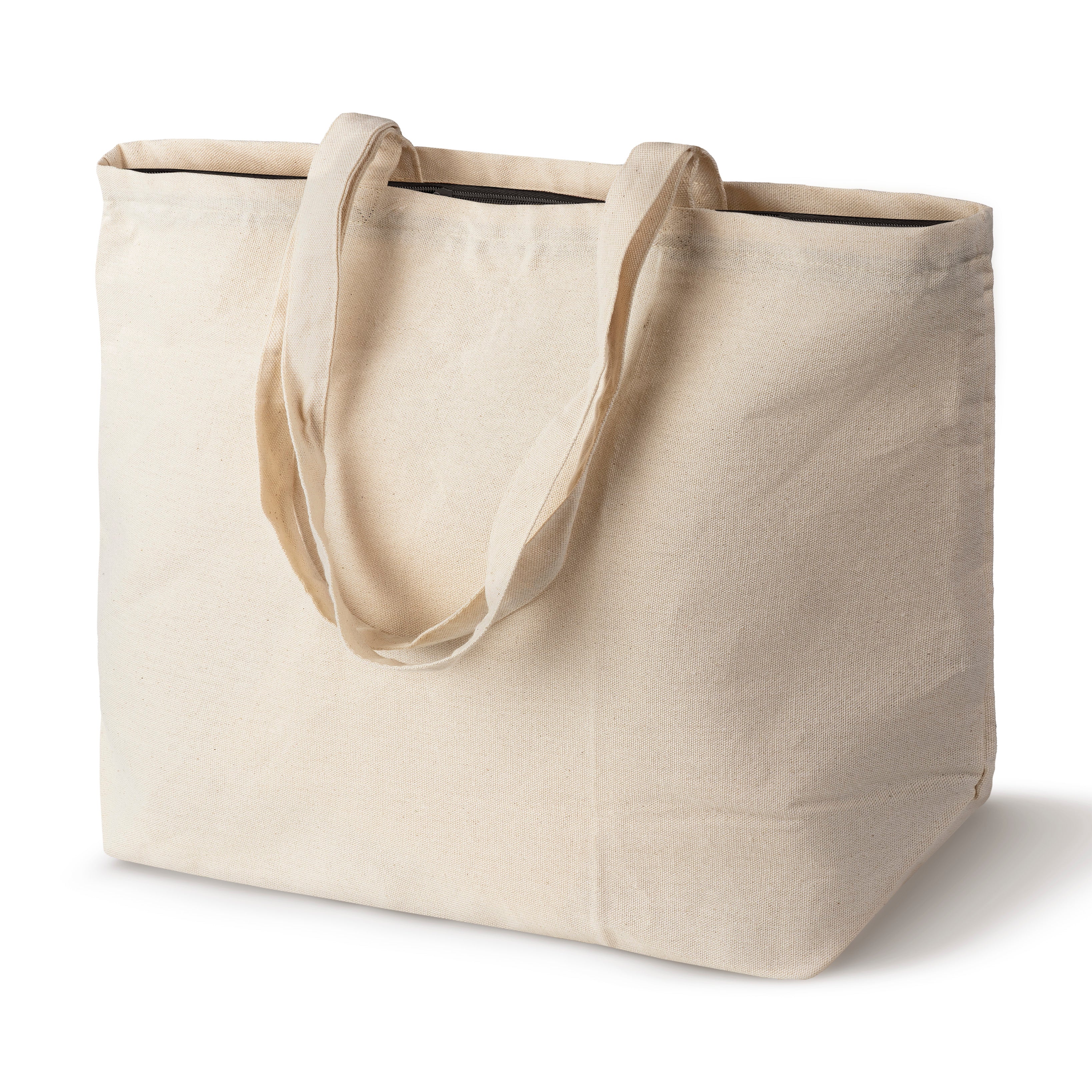 Baumwolltasche Ecru 510+150x380 mm 220 g Griff: 70 cm