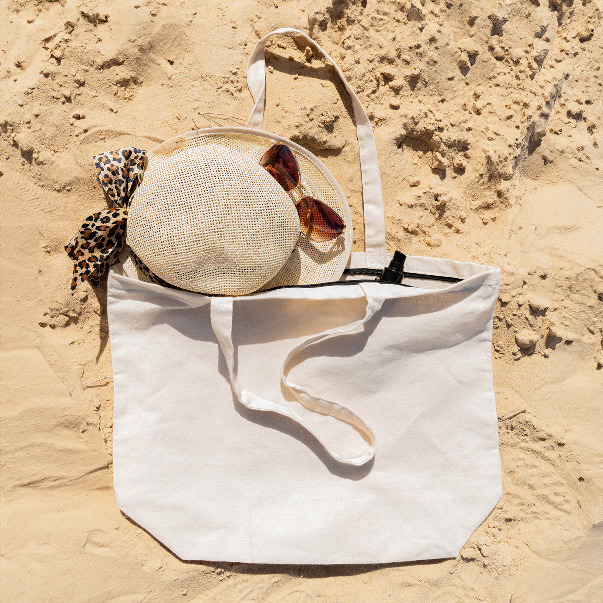 Baumwolltasche ECRU 510x150x380 mm mit 70 cm Griff