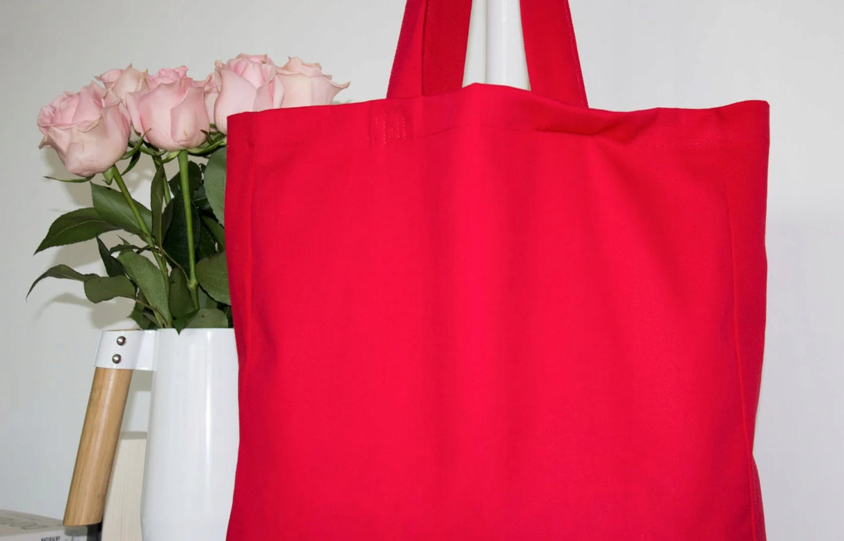 Baumwolltasche Rote 380x420 mm 220 g Griff: 70 cm