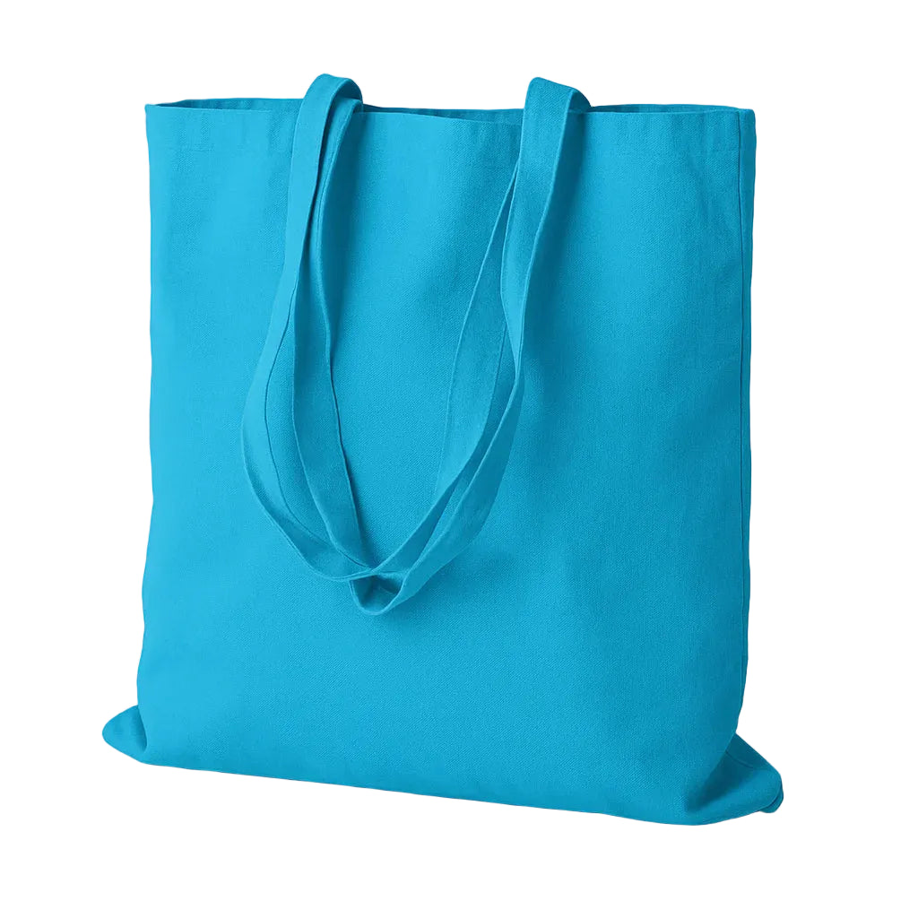 Baumwolltasche 38 x 42 cm, Henkel 70 cm, 145 g/m², hellblau