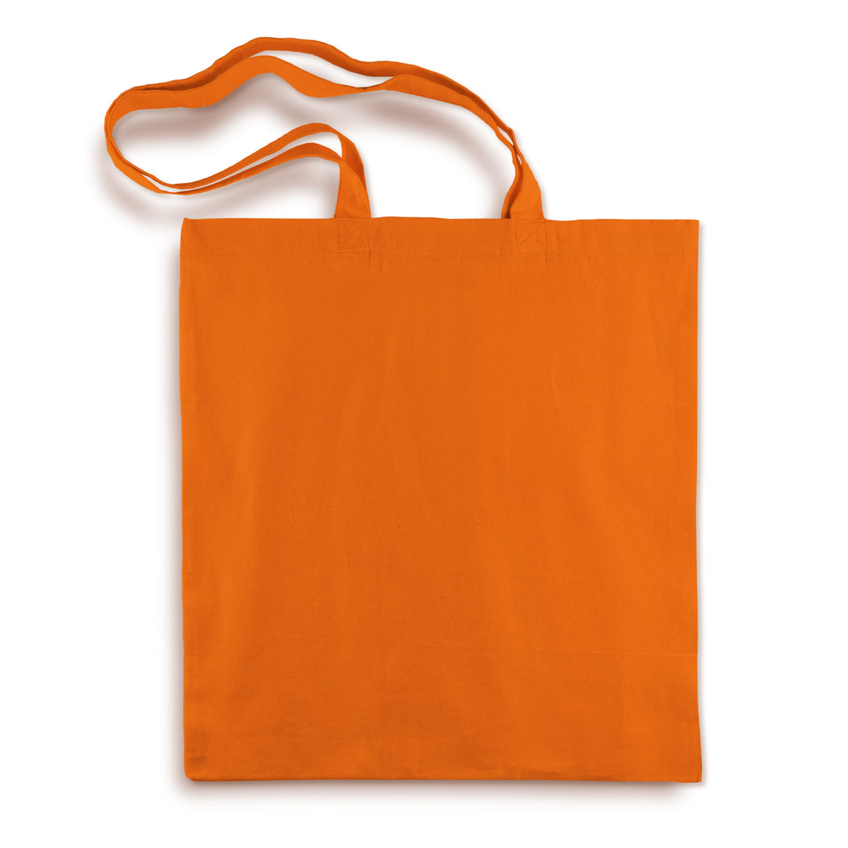 Baumwolltasche Orange 380x420 mm 125 g Griff: 70 cm