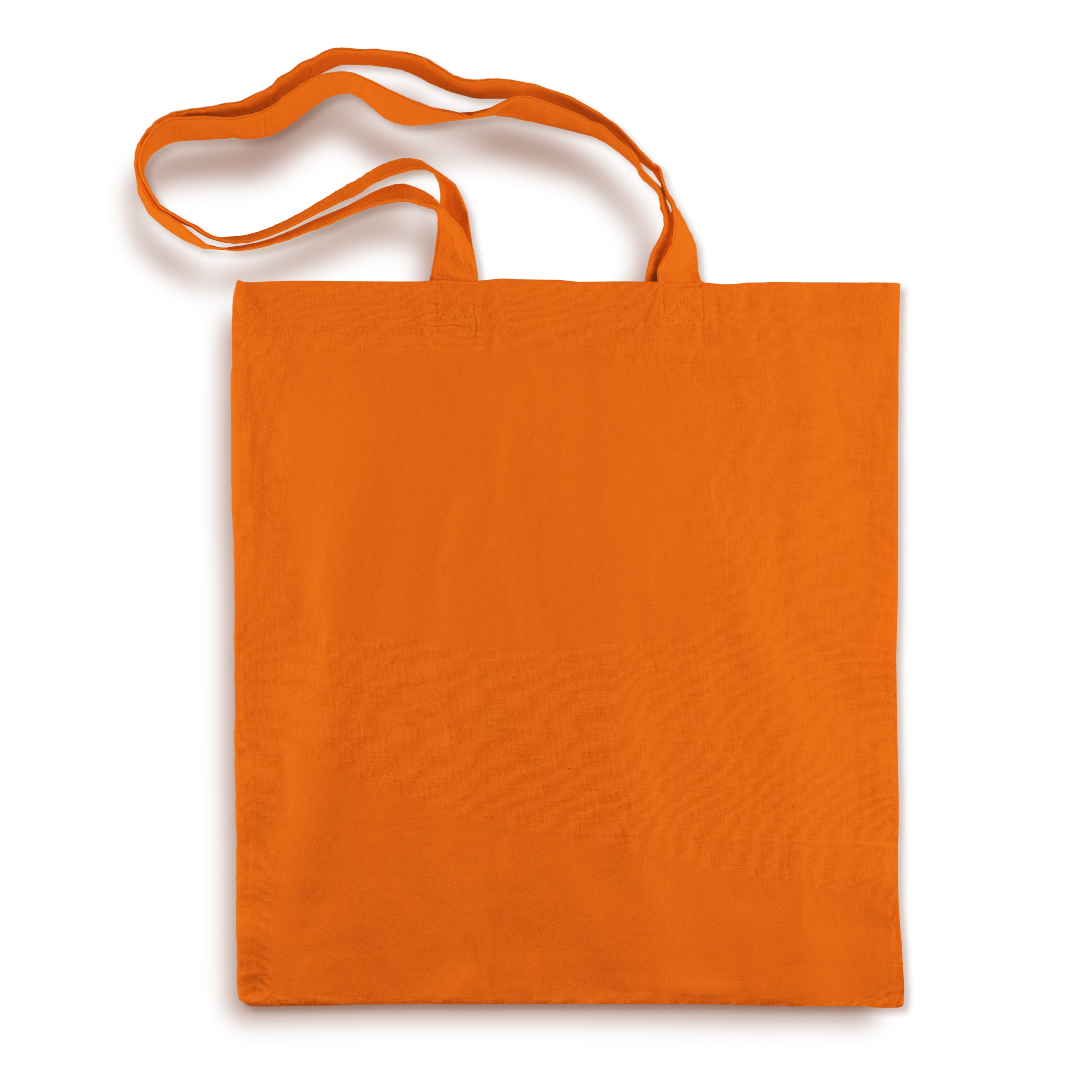 Baumwolltasche Orange 380x420 mm 125 g Griff: 70 cm