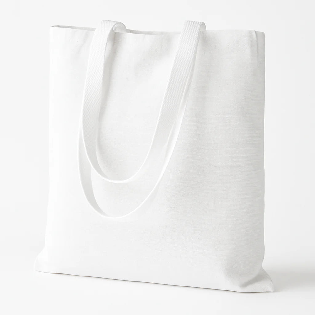 Baumwolltasche Weiß 380x420 mm 145 g Gurtband-Griff: 70 cm