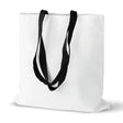 Baumwolltasche Weiß 380x420 mm 380 g schwarz Griff: 70 cm