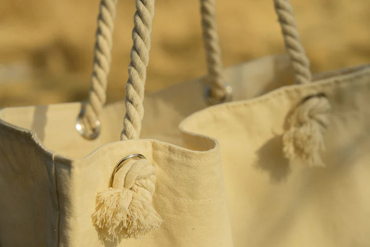 Baumwolltasche Ecru Strand 420x140x140x380 mm