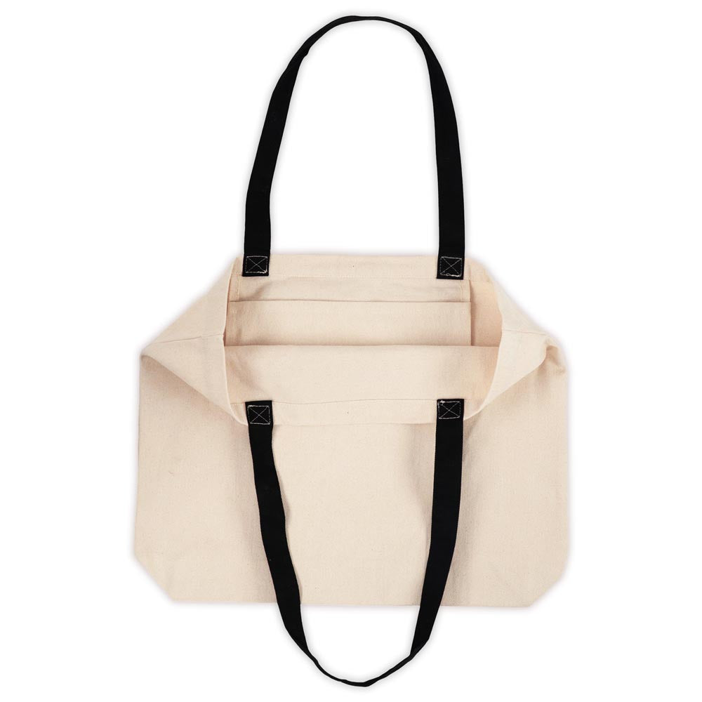 Baumwolltasche 50 x 10 x 40 cm, 320 g/m², natur, mit Innentasche