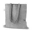 Baumwolltasche Grau Recycling 380x420 mm 145 g Griff: 70 cm