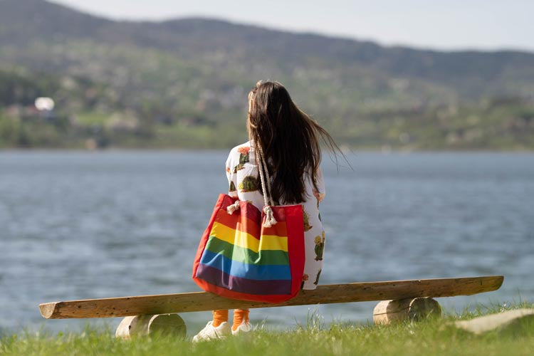 Strandtasche LGBT 42x15x15x38cm Griff: 70 cm