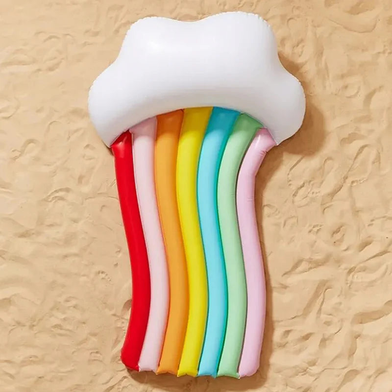 Bunter Luftmatratze „Regenbogen“ zum Schwimmen