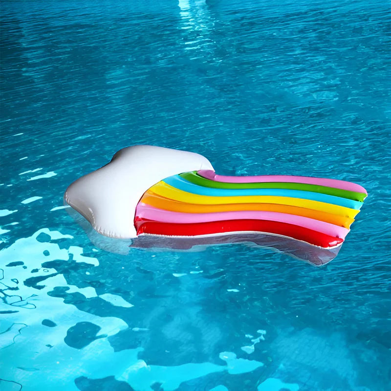 Bunter Luftmatratze „Regenbogen“ zum Schwimmen