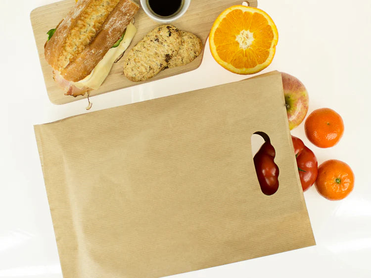 Papiertragetasche 180x80x220mm mit Premium-Drehgriff - BRAUN