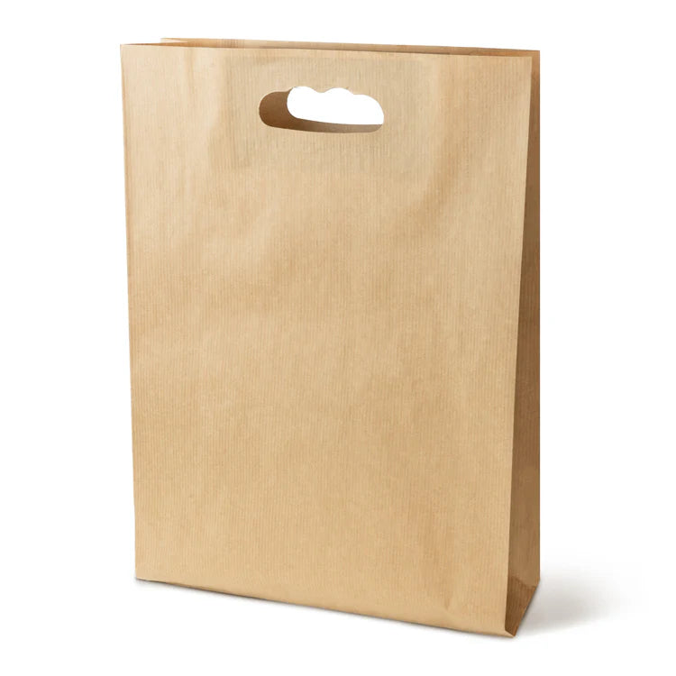 Papiertragetasche 180x80x220mm mit Premium-Drehgriff - BRAUN