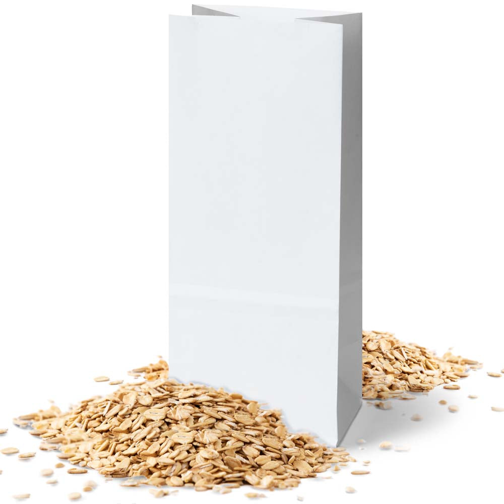 Papiertüten ohne Griff Weiß 80x65x190mm 1000 Stück