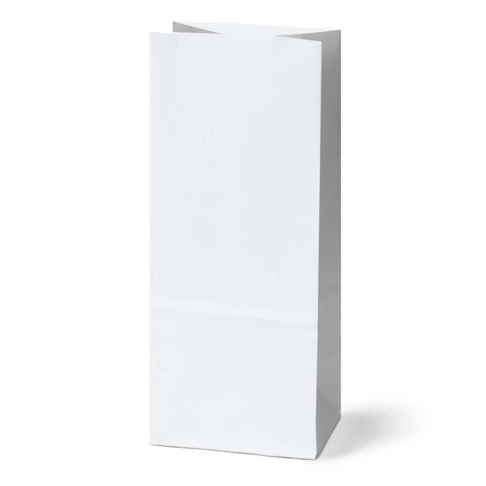 Blockbodenbeutel 19+13x37 cm, 70 g/m², weiß, 100 Stück